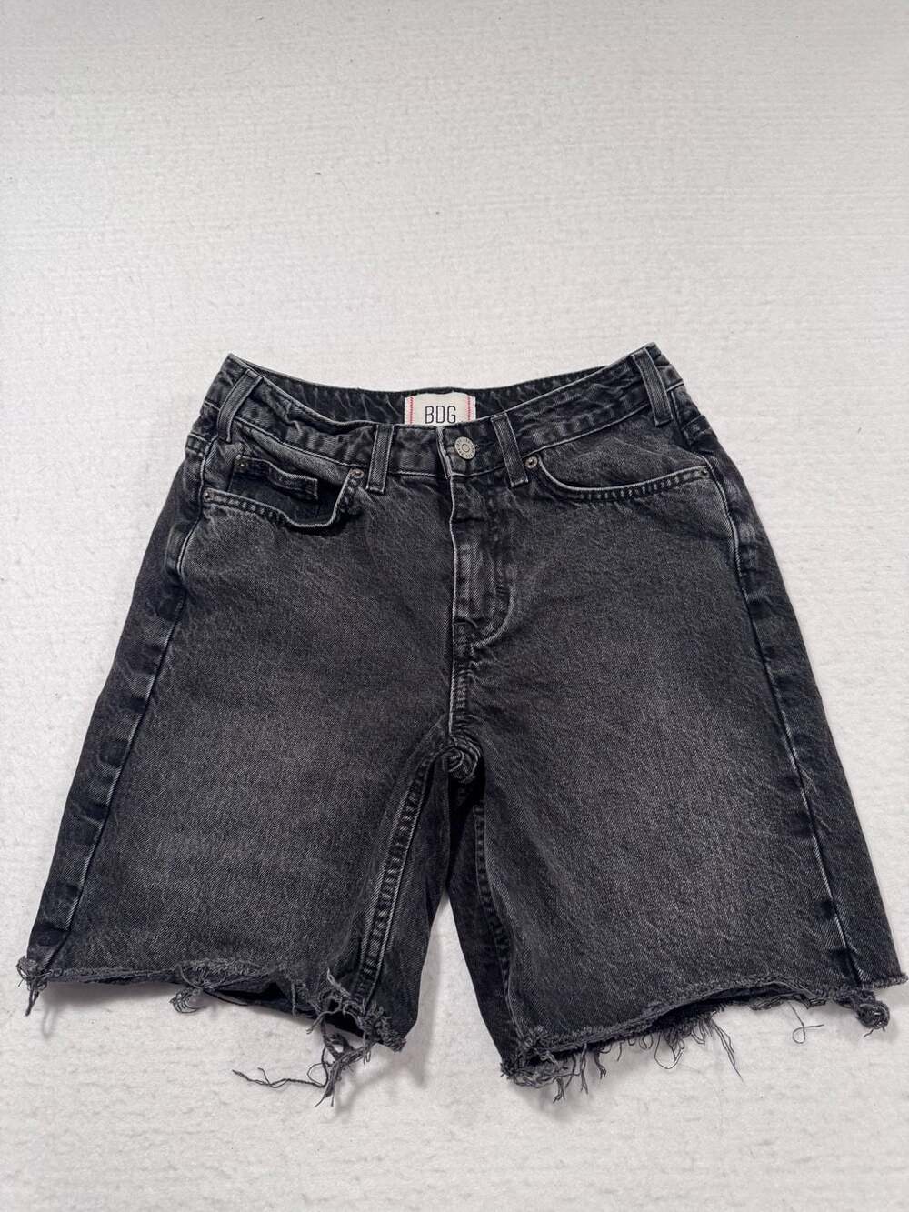 BDG Black Denim Cutoff Shorts High Rise Size 25